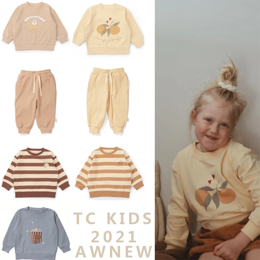 

Kids Clothes KS Children Sweatshirt and Sweatpants 2021 Fall New Designer Girls Outfits Fashion Kids Clothing Set