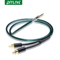 diylive hi fi 3 5mm to 2rca y separator stereo audio cable hifi connects the phone mp3 cd pc to the amplifier cable 3m 3 5m 5m