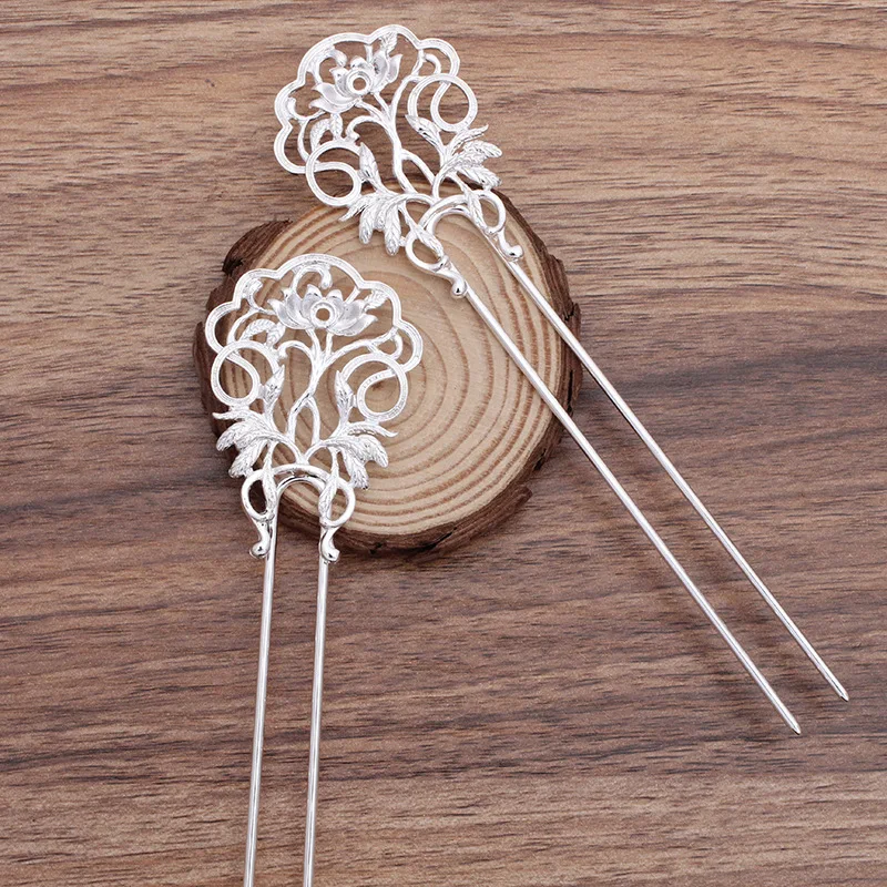 3 шт./лот 40*57 мм Цветочные тиары китайские заколки для волос Свадебные Вилки