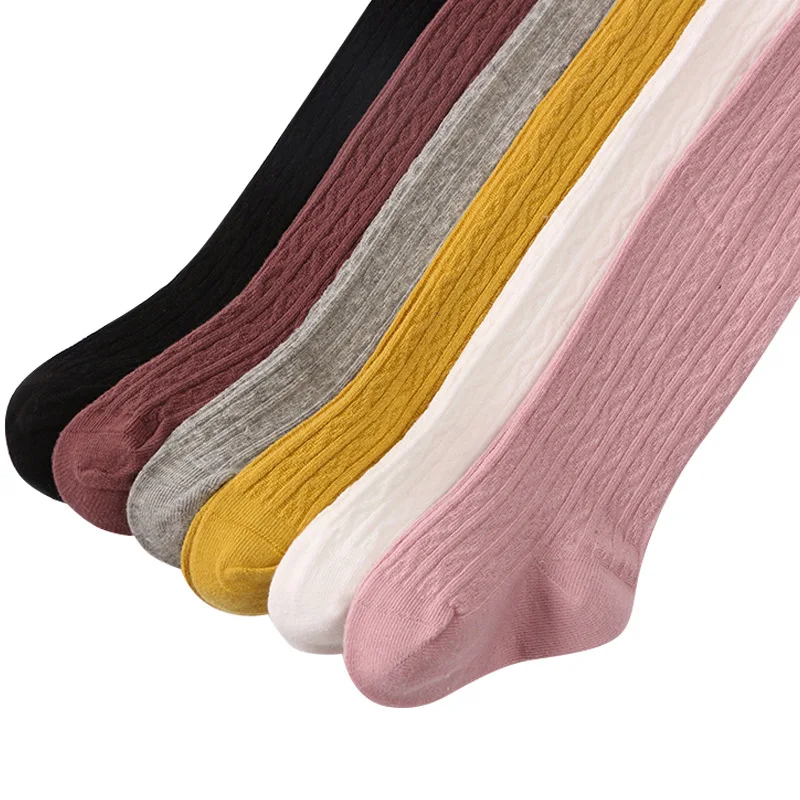 

New hemp children leggings autumn and winter baby big PP double needle comb cotton girl pantyhose a hair