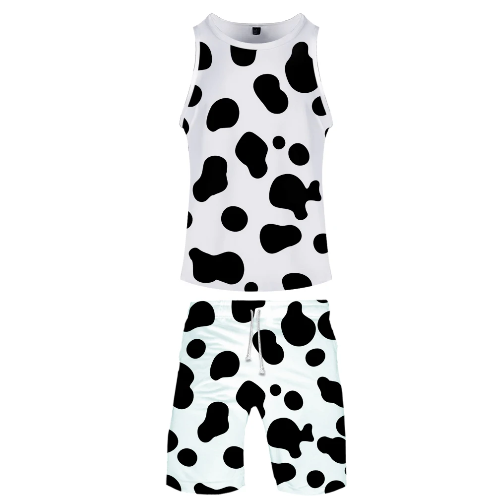 Комплект из двух предметов с 3D-принтом животных модная летняя бейсбольная майка