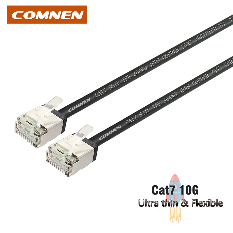 Кабель Ethernet COMNEN Cat7 RJ45 Lan-Кабель SSTP короткий загрузчик категории 7 экранированный