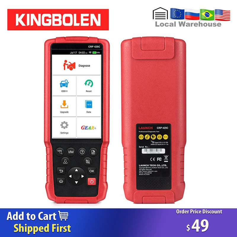 Launch CRP429C(расширенная версия crp129) 4 системы OBDI/OBDII считыватель кодов X431 диагностический инструмент CRP429 C CRP 429C автоматический сканер
