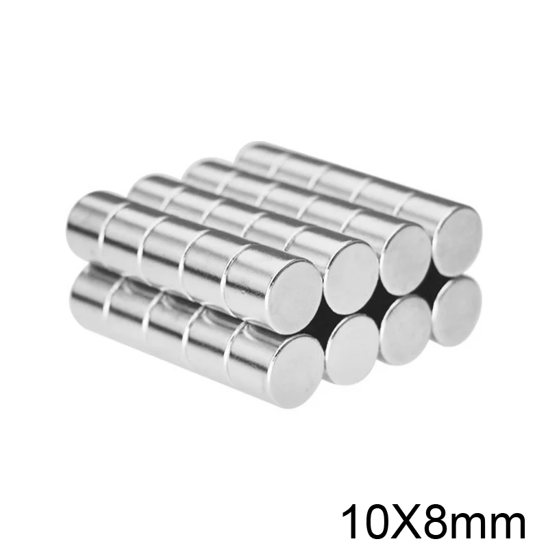 Круглые мощные магниты 10x8 мм неодимовые размером постоянный мощный магнит NdFeB 10*8