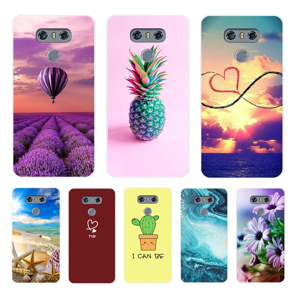 Мягкий чехол для LG G6 силиконовый с милым рисунком G 6 G600 H870 H871 H872 H873 полным бампером