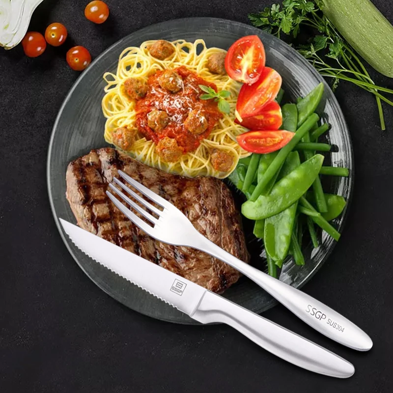 Набор ножей для стейка из 3 столовых приборов нержавеющей стали столовые приборы