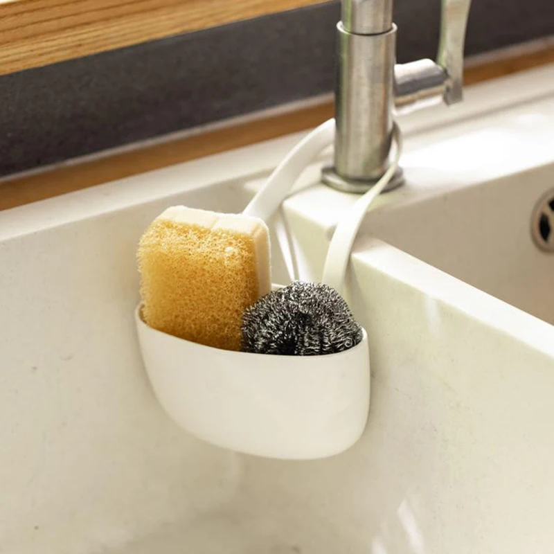 

Kitchen Sink Drain Basket Strainer Faucet Sponge Soap Holder Portable Camper Sinks Bathroom Cocina Accesorio Kitchen Fixture YQ