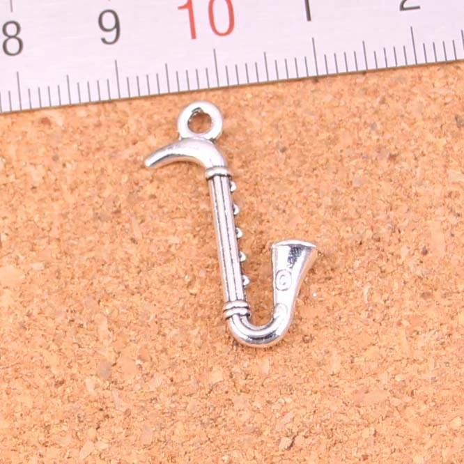 22pcs Saxophone Instrument Music Charms Metal Alloy DIY Necklace Pendant Making Findings Handmade Jewelry 17*27mm |
