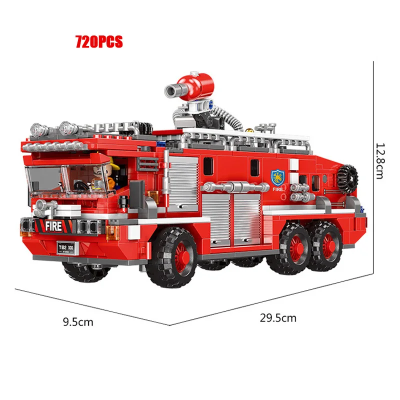 Городской автомобиль резервуар для воды пожарная машина строительные блоки
