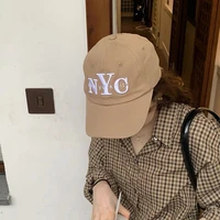lunadolphin women baseball cap autumn winter solid sunhat letter nyc embroidered corduroy cotton snapback warm chic fishing hat