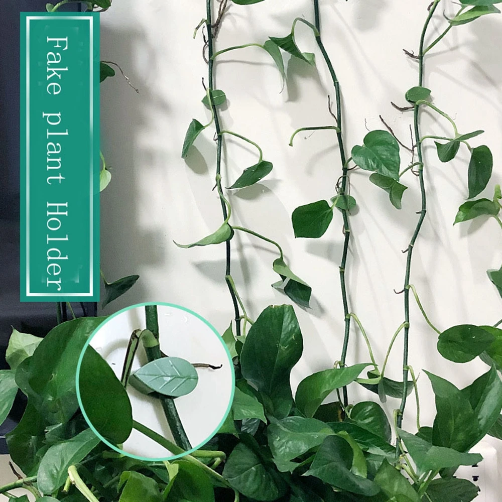 

10PCS Artificial Imitation Green Decorative Leaf Holder Artifact Seamless Invisible Hook Fixing Clip Buckle