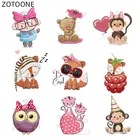 ZOTOONE гладить на передачи тепла заплатки в виде животных для одежды в форме сердца стикеры для малышей применения DIY Милая нашивка с белкой аппликации