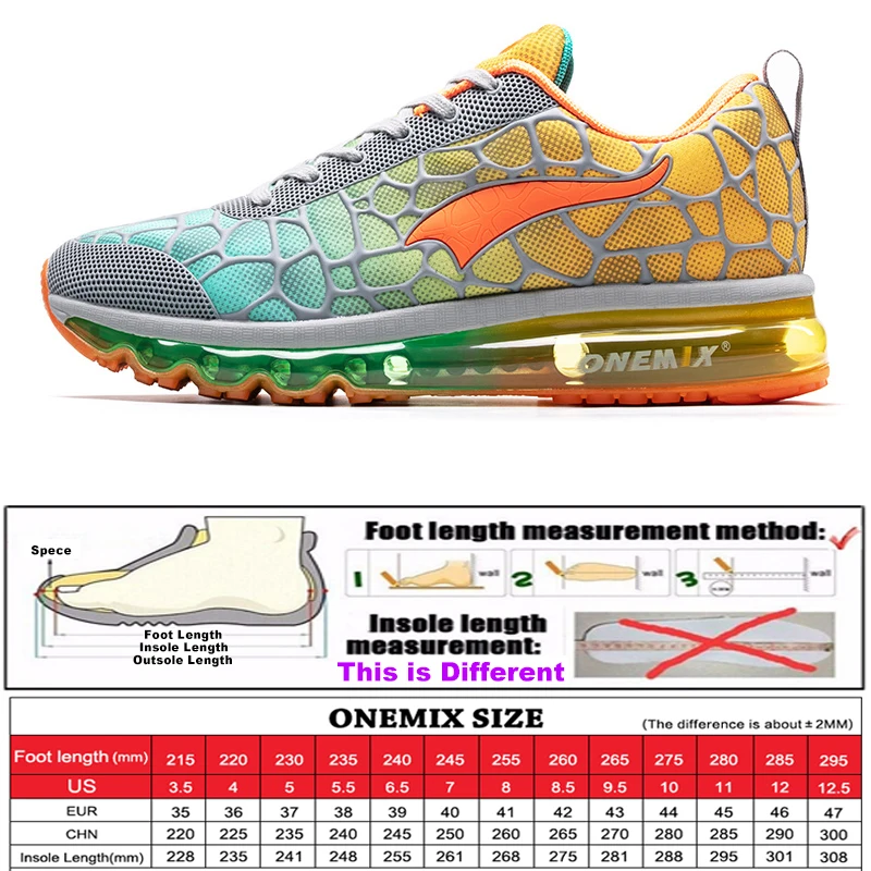 ONEMIX Running Shoes for Men Air Cushion Shock Absorption Sport Shoes Breathable Outdoor Athletic Red Women Walking Sneakers