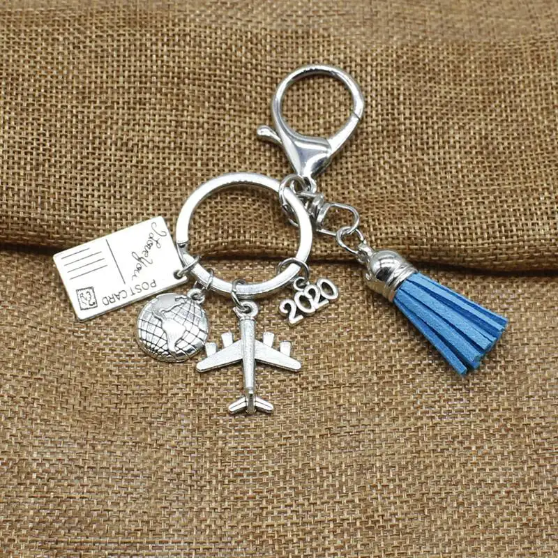 Personality charm tassel keychain. Aircraft keychain 2020 wherever travel pendant friendship best friend jewelry Di | Украшения и