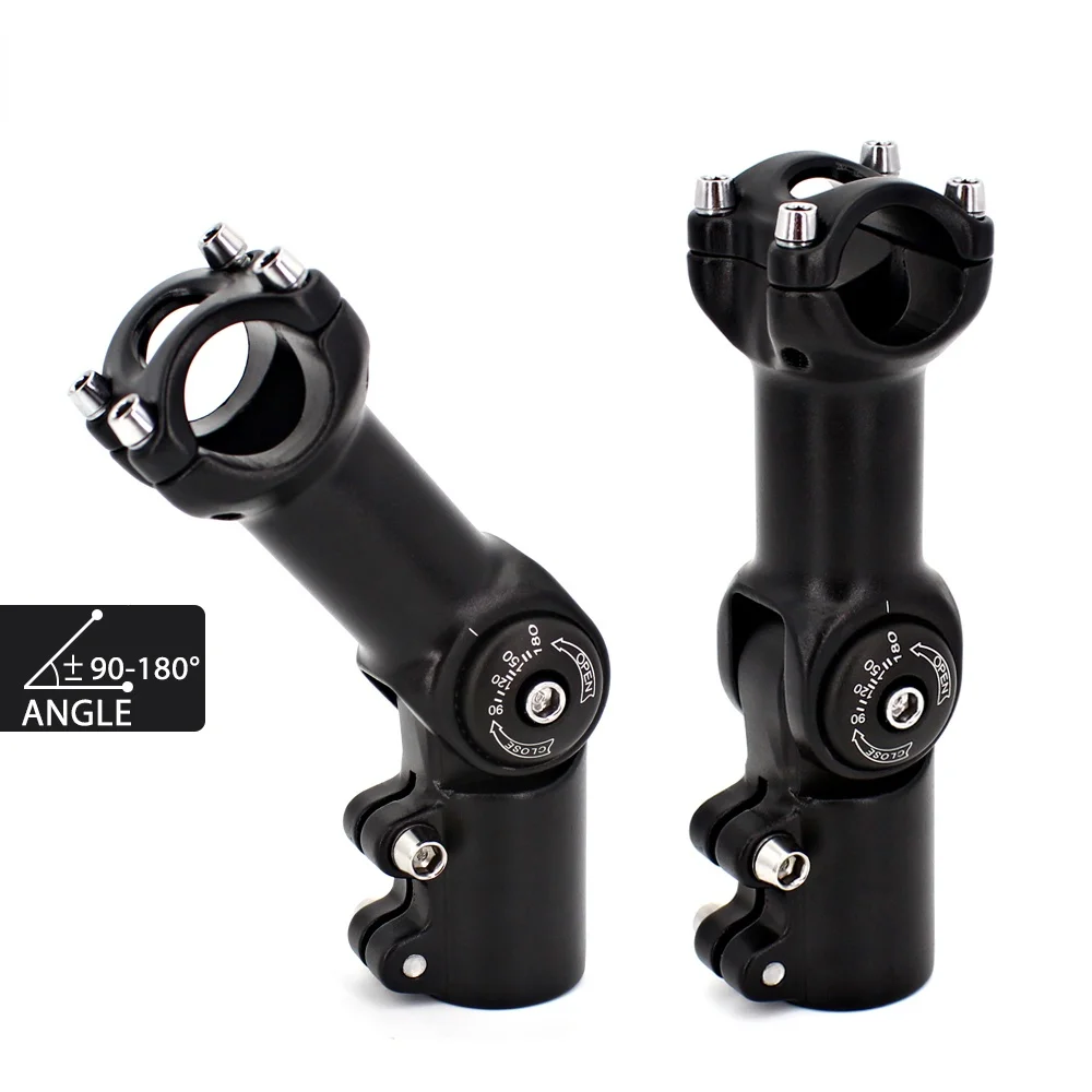 

Adjustable Bicycle Handlebar Stem Riser 90-180 Degree 25.4/31.8mm Front Fork Stem Adapter mtb Stem Road Bike Parts Accessories