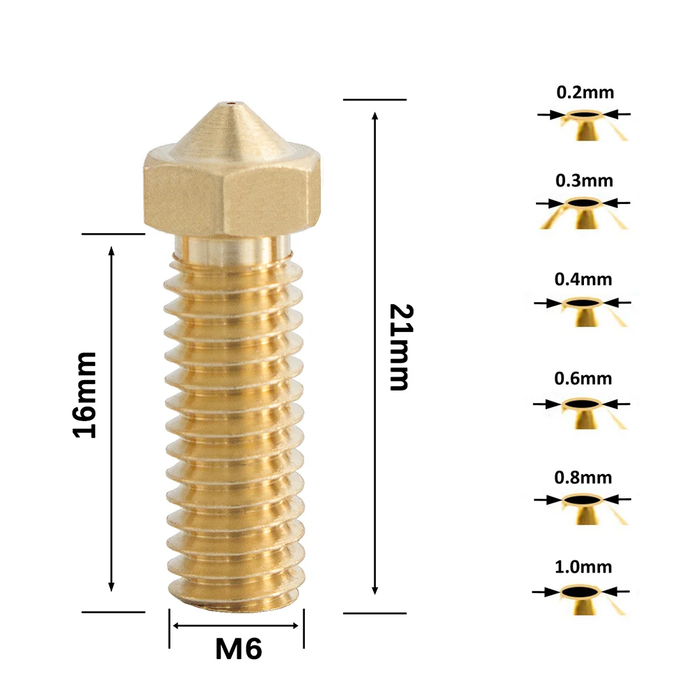 5pcs MK8 Extended Brass Extruder Nozzles Head Hotend with Cleaning Nozzels+1pc Spanner for 1.75mm PLA CR10 Makerbot Anet A8 - купить по