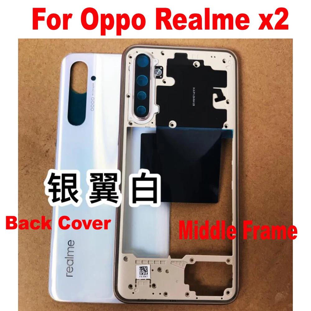 Original Back Battery Cover Housing Door Rear Case+ Middle Frame with Camera Glass Lens +Power Volume Buttons For Oppo realme X2
Original Back Battery Cover Housing Door Rear Case+ Middle Frame with Camera Glass Lens +Power Volume Buttons For Oppo realme X2