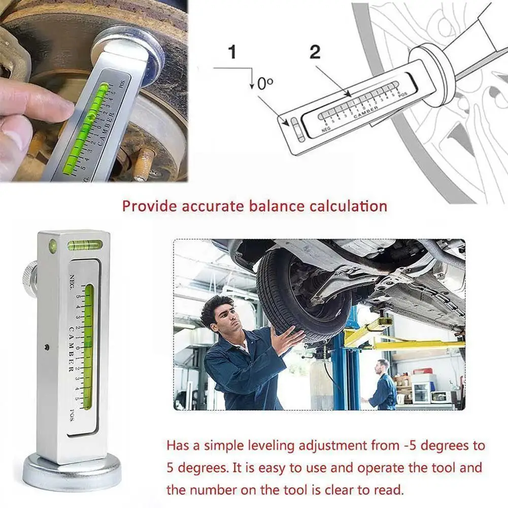 

Wheel Alignment Level Instrument For Car Four Wheel Positioning Tool Alignment Magnetic Level Camber Adjustment Aid Tools Z8N0