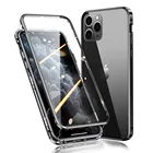 Магнитный поглощающий чехол для iPhone 13, 12, 11 Pro, XS Max, XR, Mini, задняя крышка, HD магнит из закаленного стекла для iPhone 7, 8 Plus, SE, чехол