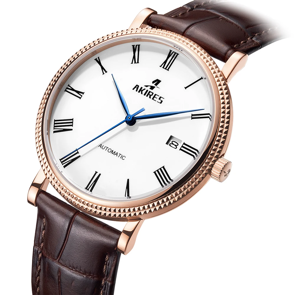 

Automatic Watch Men Miyota 9015 Self Winding Mechanical Wristwatch Dress Stainless Steel Sapphire Crystal Clock Reloj Hombre New