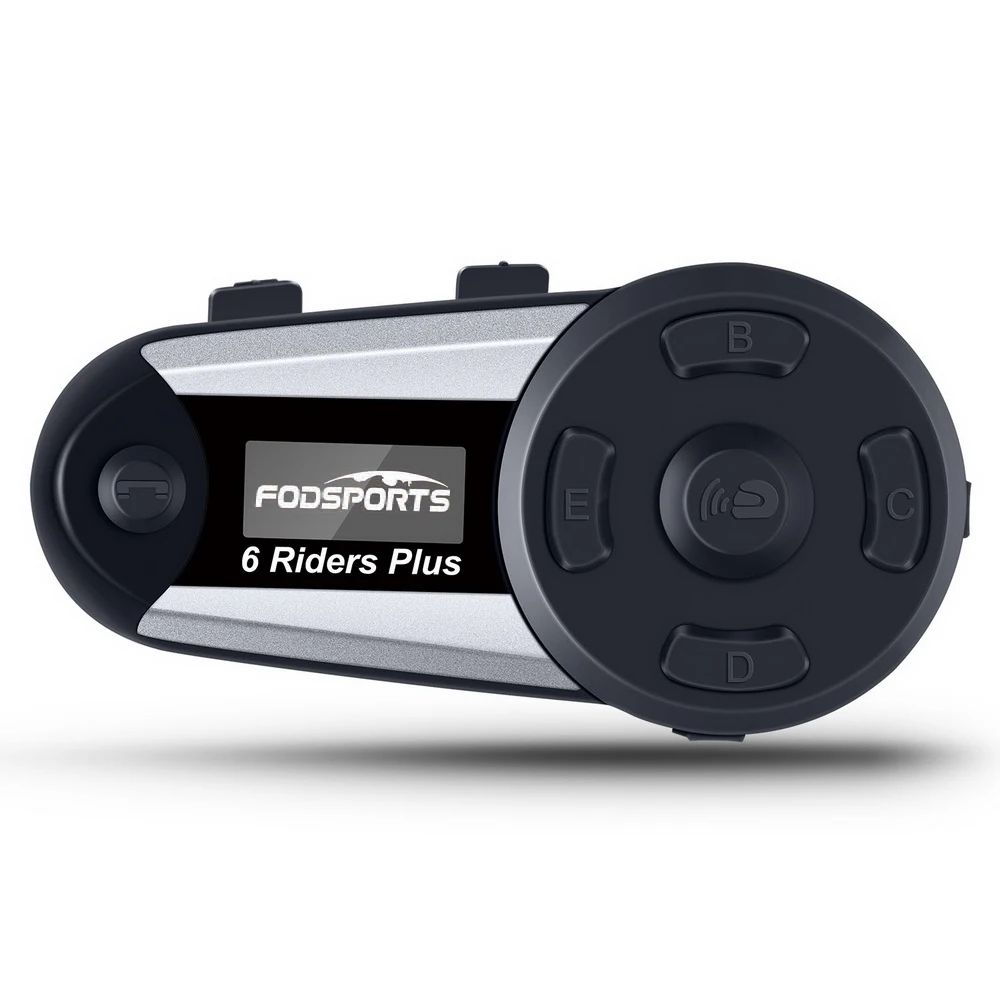 Fodsports V6 Plus Интерком мото rcycle Шлем Интерком Мото bluetooth шлем гарнитура 6 всадников 1200 м Intercomunicador FM светодиодный