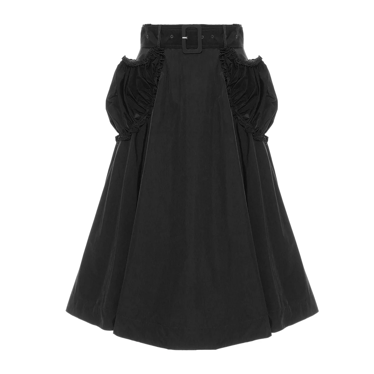 

DEAT 2021 new summer fashion women clothes pocket pleated A-line high waist green color halfbody skirt Female WR37006L