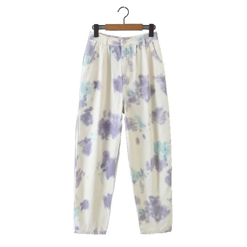 

Fashion High Waist Print Sweatpants New Slim Loose Pants 2021 Casual Women Tie Dye Pants Spring Fall Streetwear Trousers Female
