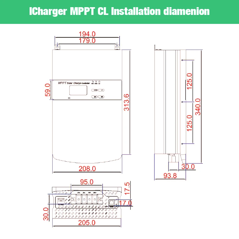 12V 24V 48V MPPT солнечный регулятор управления авто панели солнечных батарей 50A 60A 80A 100A