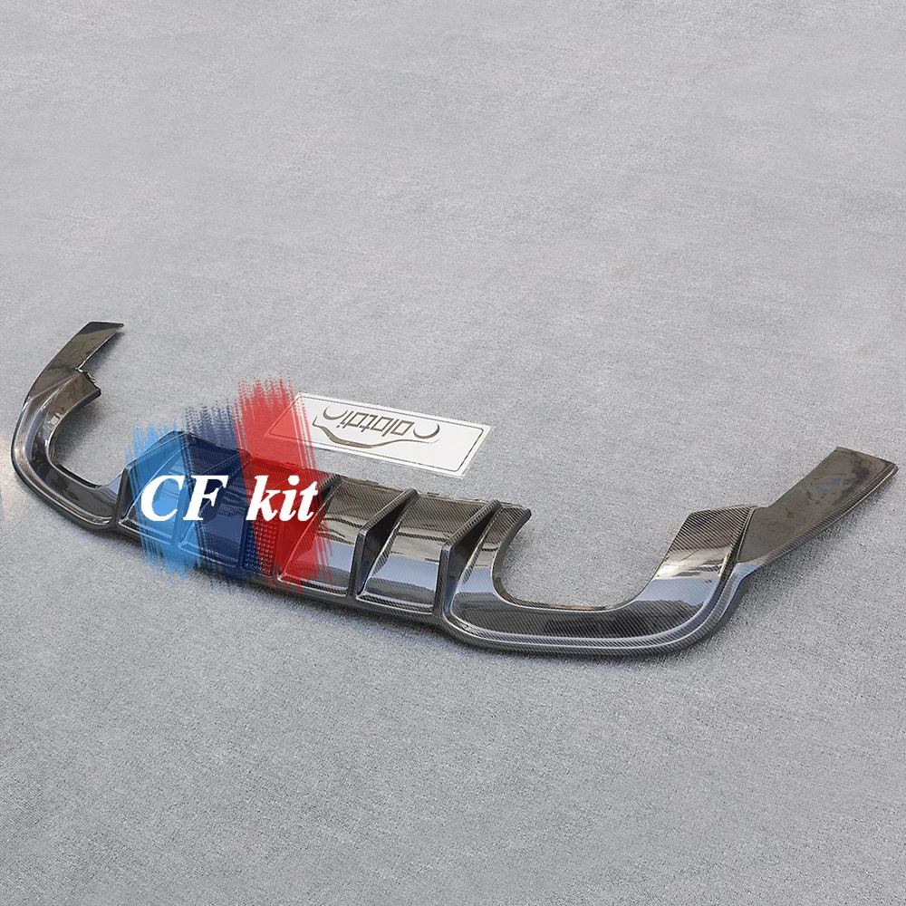 CF комплект из натурального углеродного волокна диффузор бампер с светодиодный