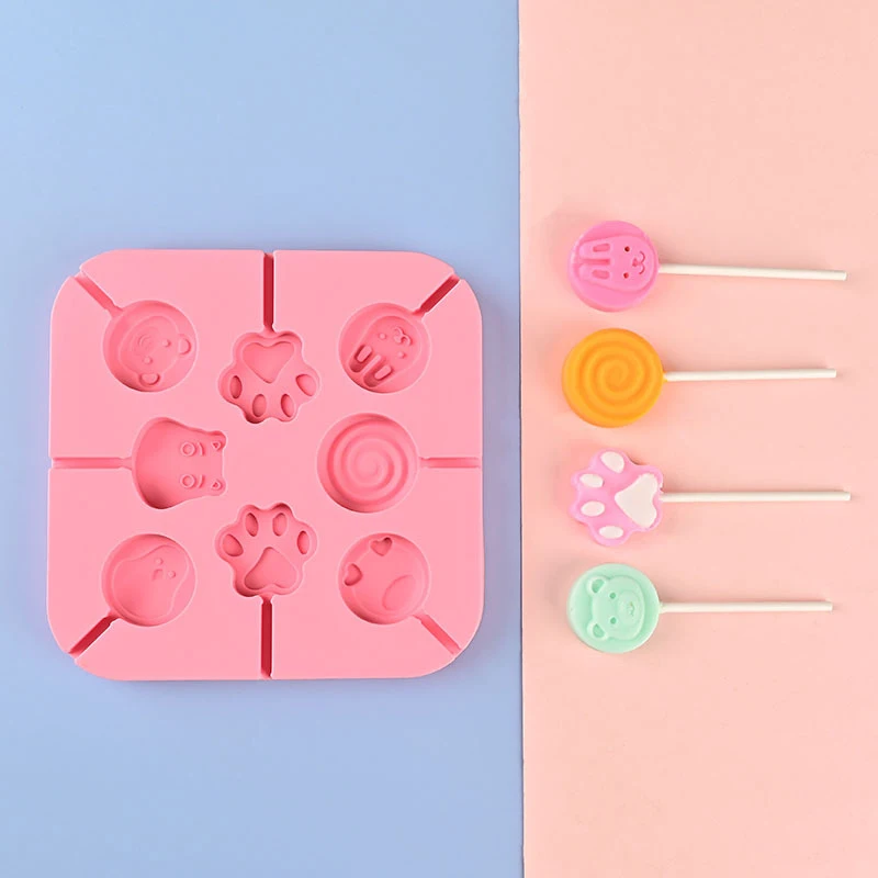 

Cute Flower Round Silicone Lollipop Molds Jelly and Candy Molds Cake Mold Variety Shapes Cake Decorating Form Silicone Bakeware