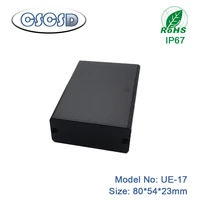 black aluminum printed circuit board box split type diy electronic project enclosure case aluminum casing box 1pcs 805423mm