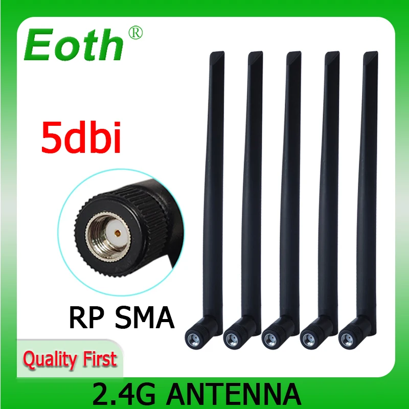 

EOTH 10 20p 2.4g antenna 5dbi sma female wlan wifi 2.4ghz antene pbx iot module router tp link signal receiver antena high gain