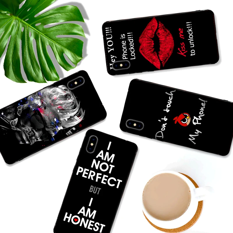 Черный художественный стиль Мягкий силиконовый чехол для телефона iphone X XS MAX XR 7 8 6