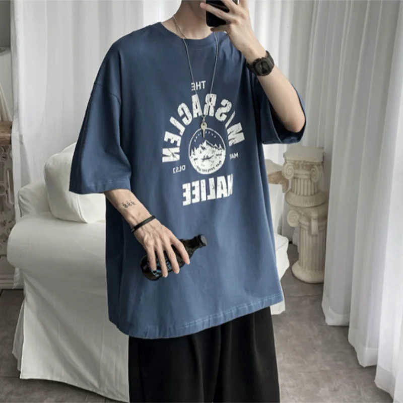 

2021 men's and women's short-sleeved T-shirts, summer cotton high-quality tops, classic brand printing large-scale fashion cloth