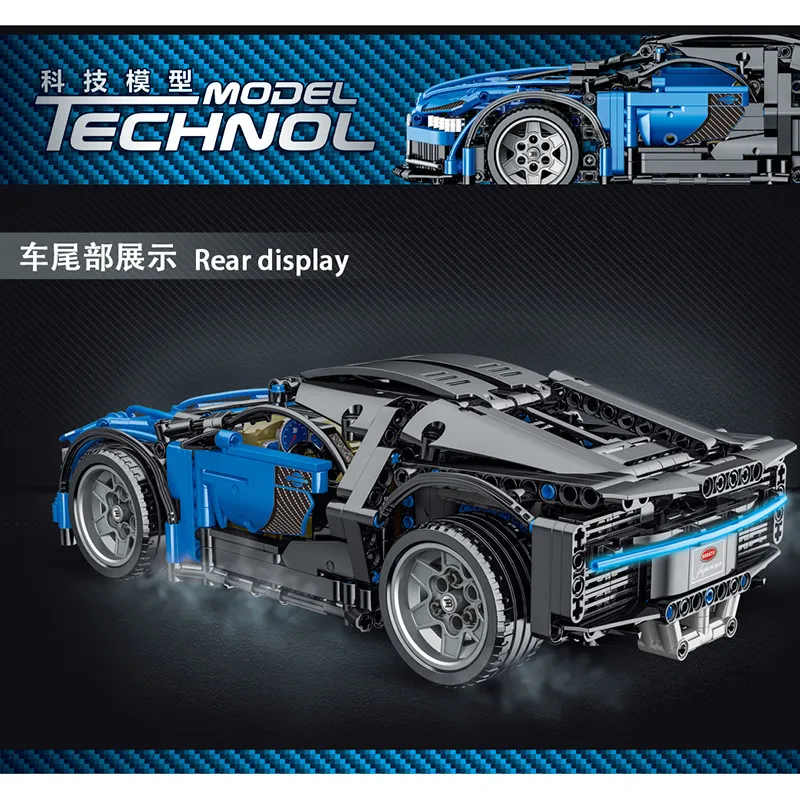

New High-tech High Speed Car Series 1:14 Red Blue Racing Car Building Blocks MOC Bricks Assembly Car Model Kits Educaitonal Toys