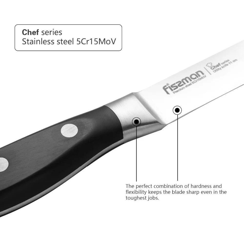 Кухонные ножи серии fussman Chef, высокоэффективный немецкий стальной нож Santoku для очистки овощей