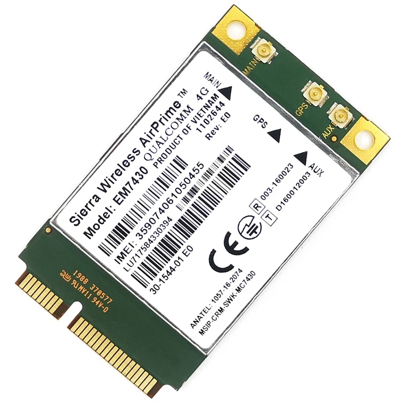 MC7430 LTE 4G Module FDD-LTE TDD-LTE CAT6 HSPA+ GNSS WWAN Card USB 3.0 Interface 4G Card