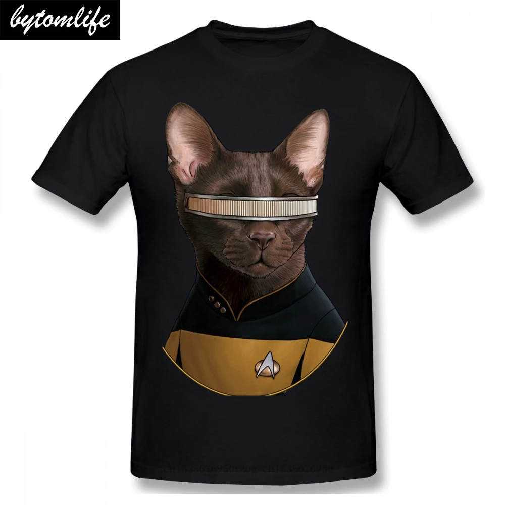 

LaForge Cat Formation Comfort Clothes Fashion Design Star Trek Science FictionTV Series Cotton Men T-Shirt