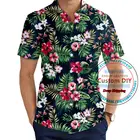 Большой высокий Для мужчин тропических гавайская рубашка летние Цветочный принт пляжные Гавайская вечерние для отдыха и вечеринок вечерние футболки в стиле унисекс; На заказ футбольной команды рубашки 6XL