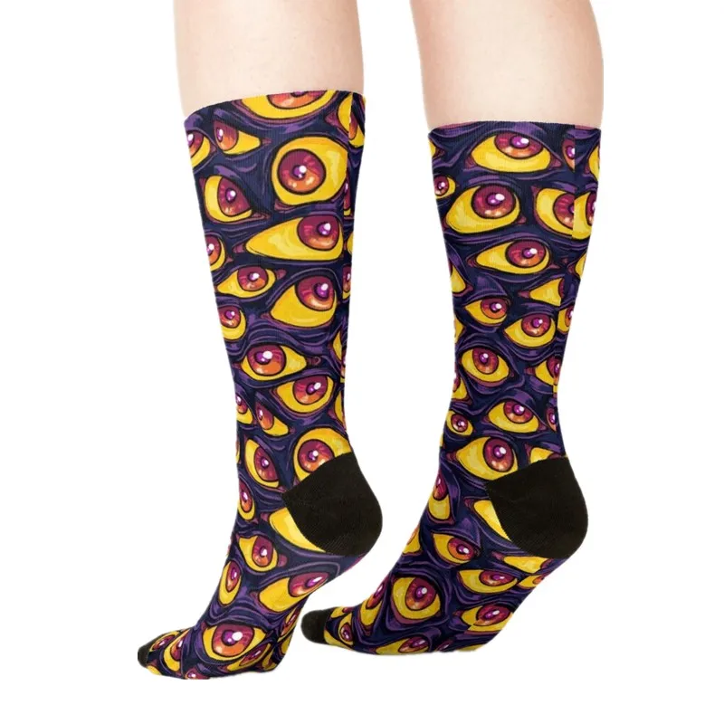 

2021 Women's socks kawaii Tiger garden green Printed Socks Woman harajuku Happy Funny Novelty cute girl gift Socks for women