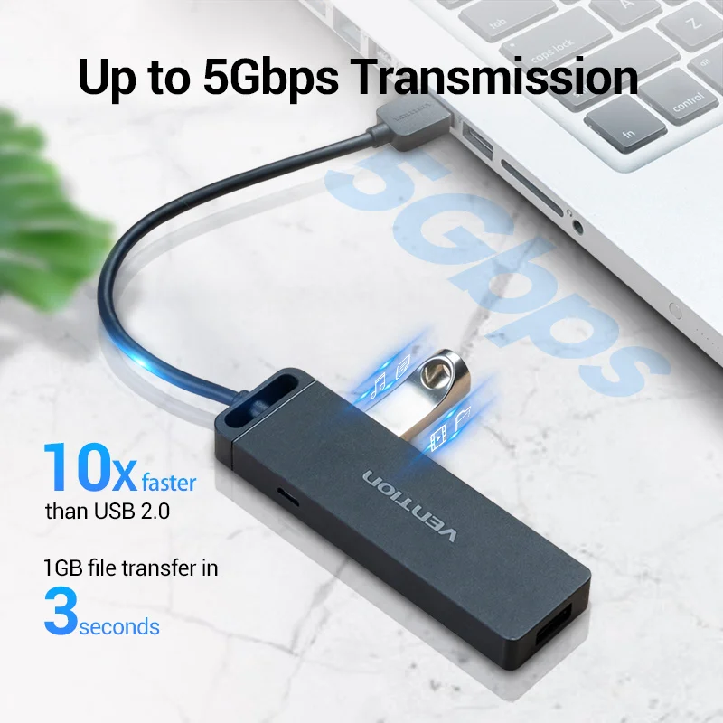 Vention usb хаб 3 0 концентратор USB 2 Мульти сплиттер адаптер 4 порта s скорость с порт