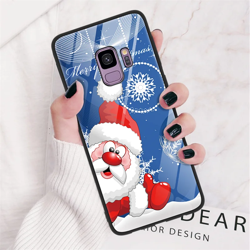 С рисунком рождественского оленя чехол для samsung Galaxy A30 A40 A50 A70 M20 J4 J6 A6 A7 A8 A9 J5 J7 S8 S9 S10 Plus Note 8 9 10 Pro Caso - Цвет: sdldlrdm