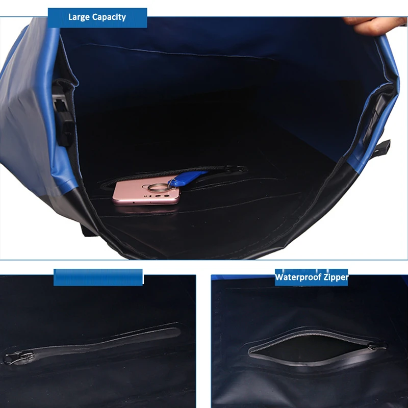 40L Impermeabile Kayak Deck DryBag Camping Backpack Swimming Bouy Pack Waterproof Ocean Sack Outdoor Dry Bags Dry Sack Drypack