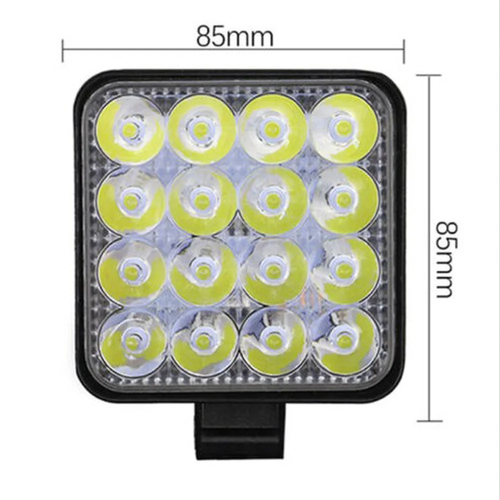 

12V/24V Work light 48W 16-LED Fog Lamp Waterproof Shockproof Floodlight