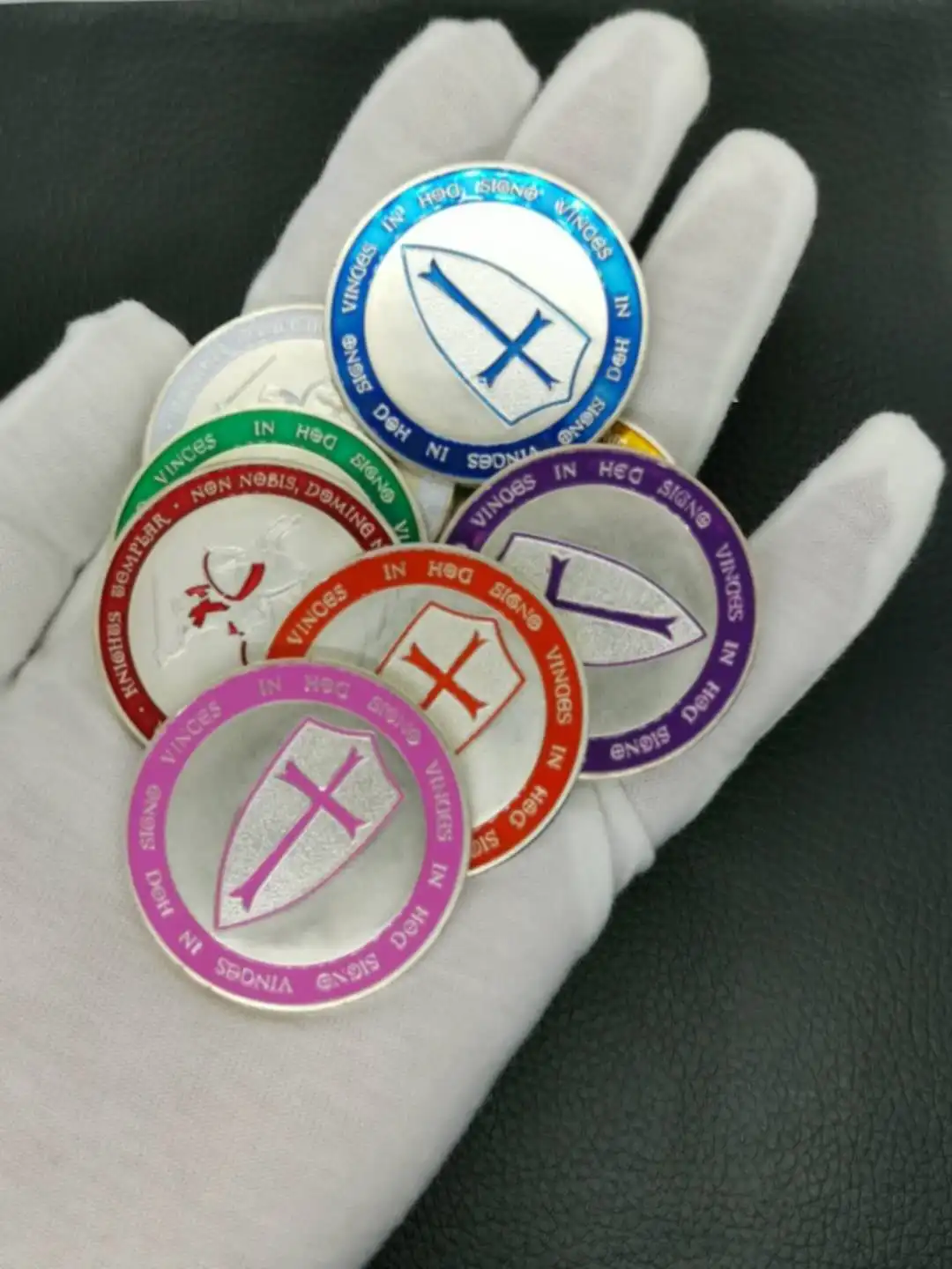 9 посеребренные кресты разной видов цветов покрытием памятная монета значок
