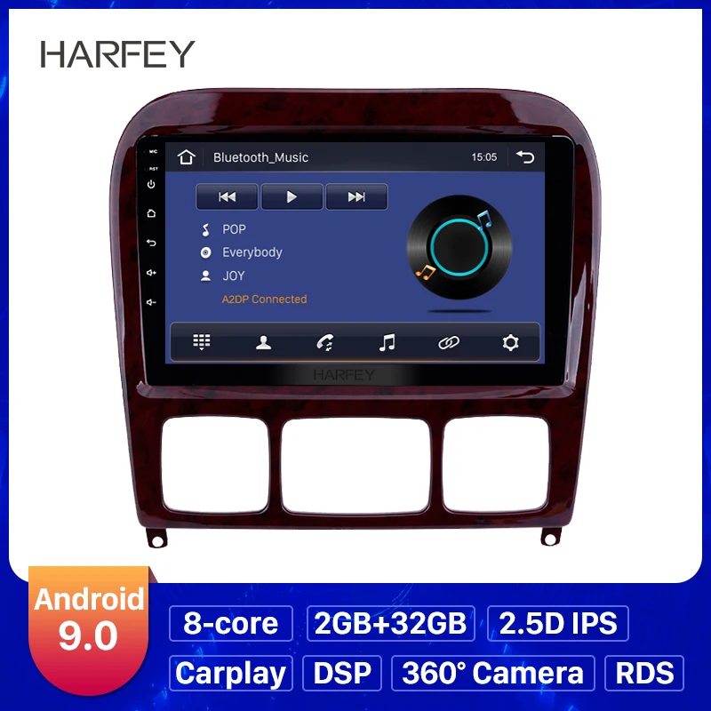 Harfey 9 ''Android 0 автомобильное радио GPS Navi для Mercedes Benz S Class W220 S280 S320 S350 S400 S430 S500 1998 2005