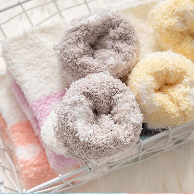 Новые кашемировые носки женские зимние теплые для сна домашние Пушистые Носки