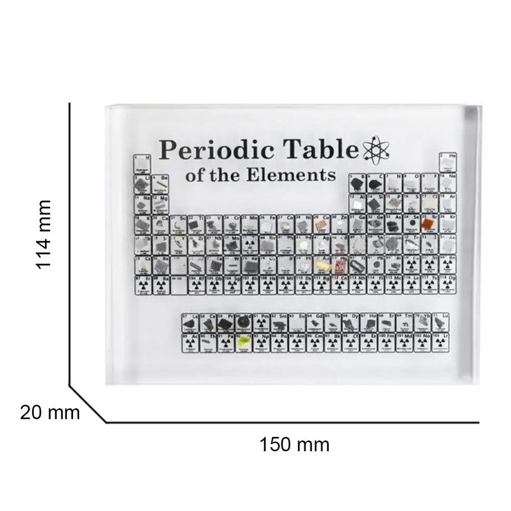 

Acrylic Periodic Table Display With Real Elements Children Teaching School Teacher's Day Birthday Gifts Acrylic Periodic Table