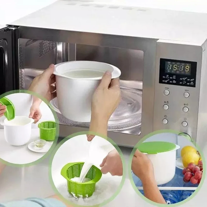 

2021 HOT!!! DIY Plastic Homemade Cheese Maker Press Mold Kit Soy Pressing Mould Cheese Cloth Cooking Tools Kitchen Accessories