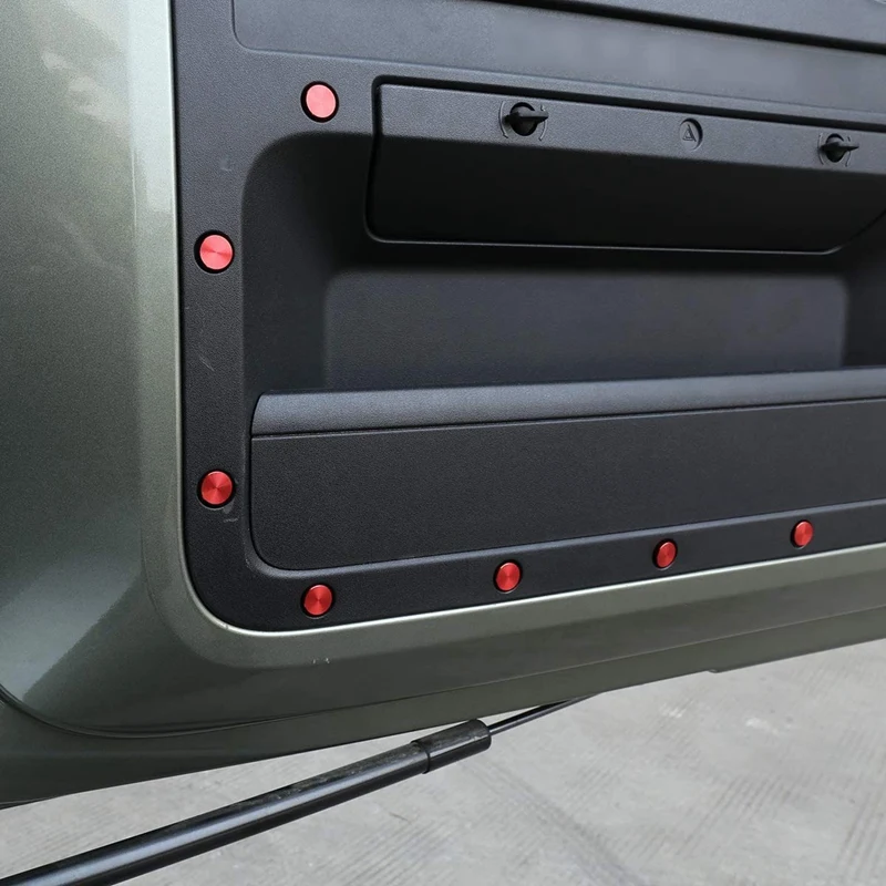 

Car Tail Door Aluminum Alloy Door Screw Cover Trim for Land Rover Defender 2020 2021